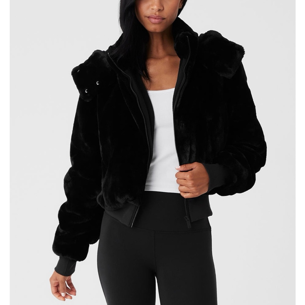 Alo Yoga Faux Fur Foxy Jacket Size L